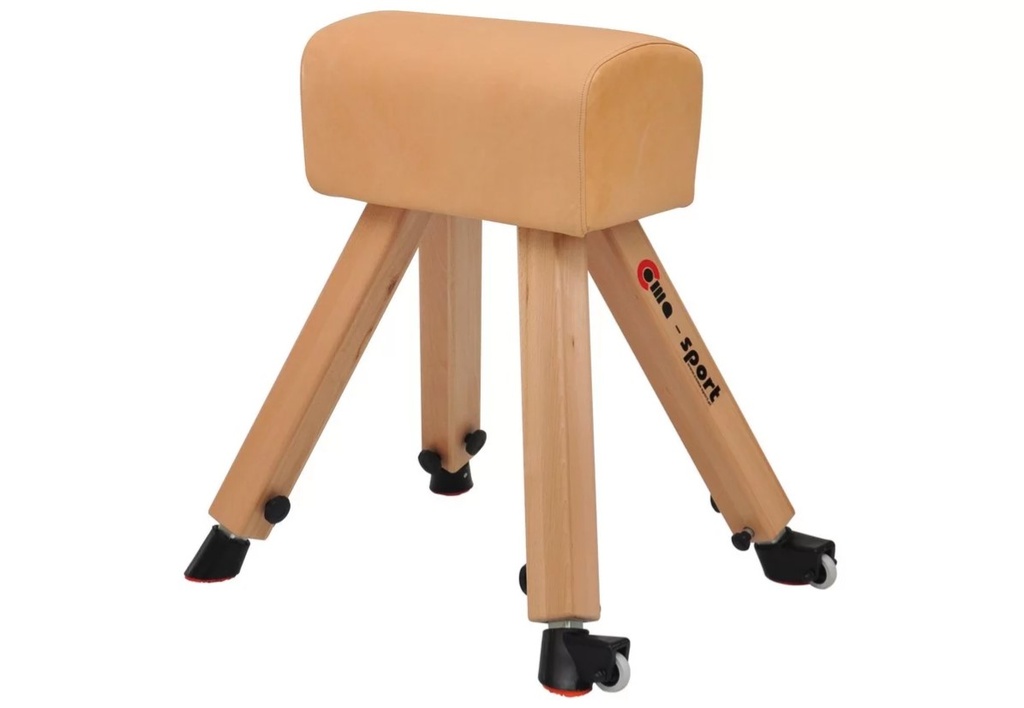 Gymnastická koza Vulkollan® - nastavení výšky 100-150cm, přírodní useň