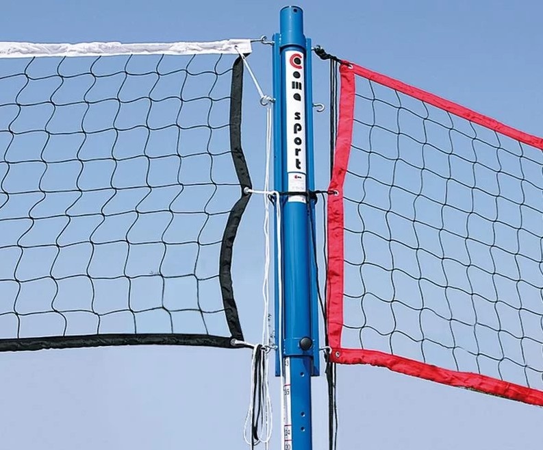 Univerzální středový sloupek pro volejbal – ocelový, s objímkou