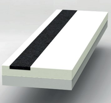 Odrazové břevno 122 x 34 x 10cm celoplastové s gumovou indikační deskou soutěžní
