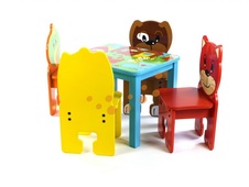 Set - stolek Zvířátka a 4 židle_obr2
