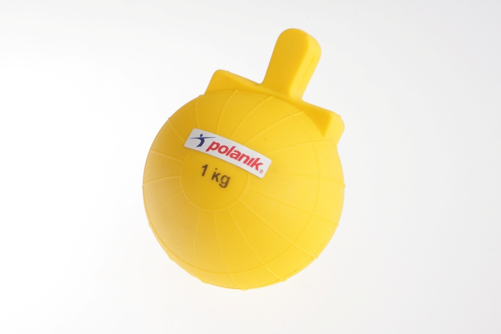 Míč tréninkový pro hod oštěpem - hmotnost  1kg , s rukojetí JKB-1