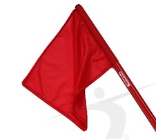 Červená vlajka ze syntetické tkaniny - lakovaná hliníková trubka OFR-60