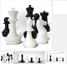 Šachové figurky zahradní 40cm - deLuxe