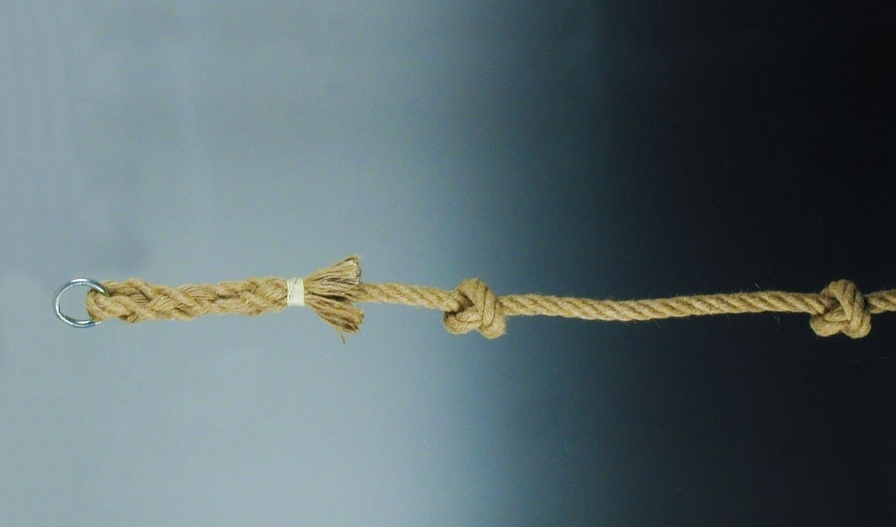 Houpací - šplhací jutové lano s uzly - délka 2m