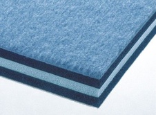Gymnastický koberec Triflex - 14x2m, 35 mm - modrá