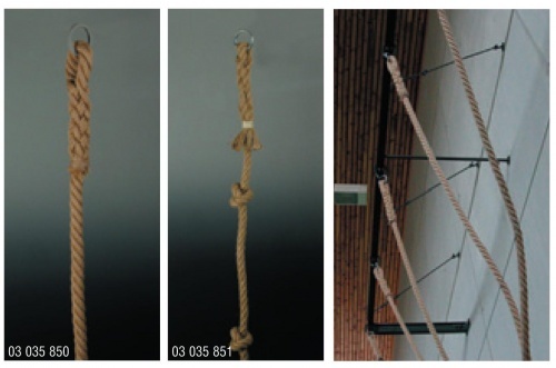 Houpací lano s uzly - Juta,průměr 25 mm,délka 3 m