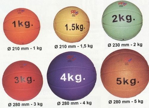 Tlakovatelný medicinbal - průměr 280 mm - hmotnost 4 kg