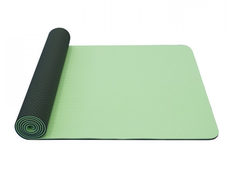 Podložka Yoga mat TPE dvouvrstvá - sv.zelená/tm.zelená