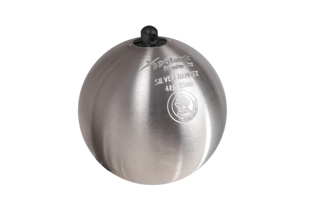 Kladivo soutěžní mosazné  Premium Line - hmotnost 4kg, barva stříbrná, Certifikace WA I-10-0465 PH-4-S