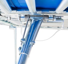 Tréninková trampolína Grand Master - syntetická odrazová plocha, 32mm vč. zvedacího vozíku na kolečkách "Safe & Comfort"_obr4