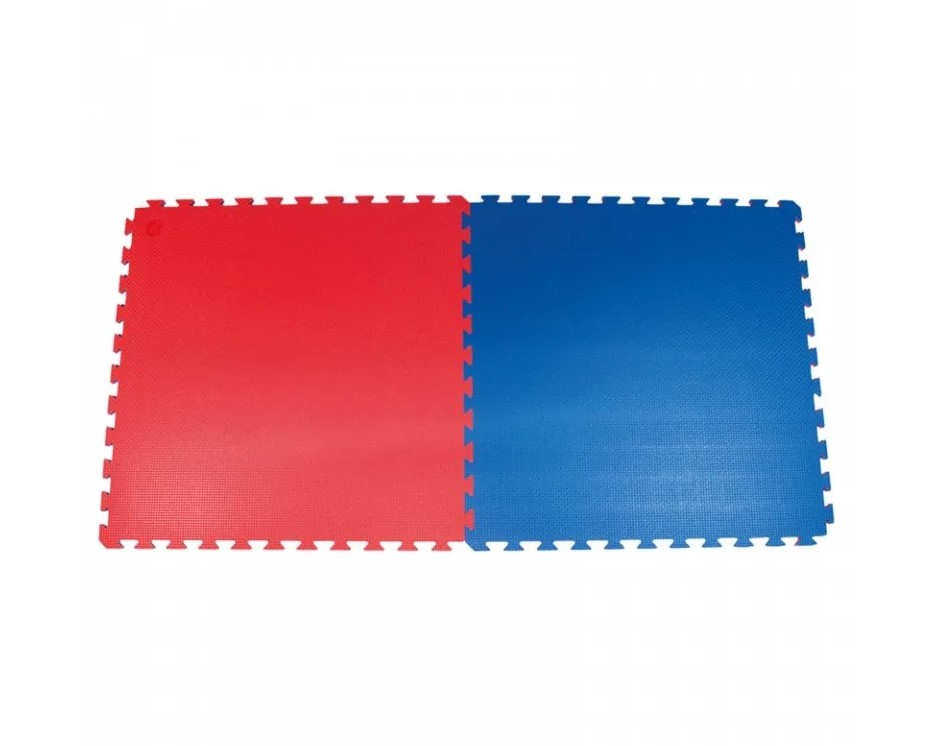 TATAMI EVA 40 červená/modrá 1x1 m - 4cm