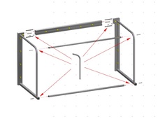 Mini branka STREETBALL rozkládací 1,80 x 1,20m, částěčně svařovaná_obr4