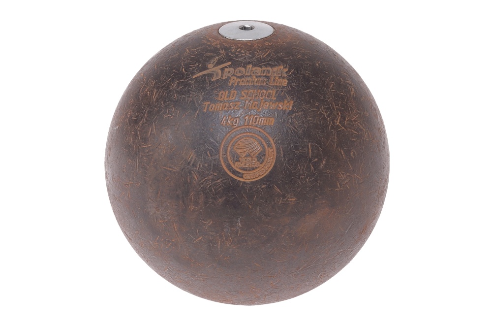 Soutěžní ocelová koule Premium Line Tomasza Majewskiego - hmotnost 4kg, průměr 110mm, Certifikace WA I-18-0930