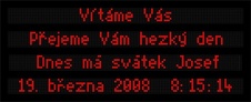 Informační panel čtyřřádkový - rozteč bodů 4,76mm_obr2