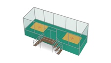 Trampolínová sestava  EUROTRAMP 2- pole (2,86 x 11,20 m) + schůdky_obr2