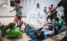 Míč Kin-ball Street pro venkovní hru průhledný - průměr 0,84cm_obr2