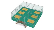 Trampolínová sestava  EUROTRAMP 6-polí (8,18x11,20 m) + schůdky_obr2