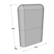 Dětské hřiště Wall 1A+40 pro štěrkovou bezpečnostní zónu_obr2