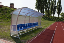 Střídačka na fotbal se sedačkami 6,5m Al - 13 sedadel_obr2