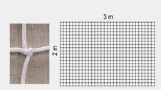 Záclonka házená rozměr 3 x 2m, PP 2mm, bílá_obr4