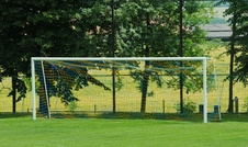 Síť na fotbalovou branku rozměr 7,5 x 2,5 x 0,8 x 1,2m, bílá_obr2